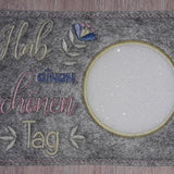 Stickdatei - Mugrugs "Hab einen schönen Tag" (4 Motive)