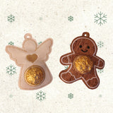 Stickdatei Schoko Nase Engel und Lebkuchenmann Weihnachten