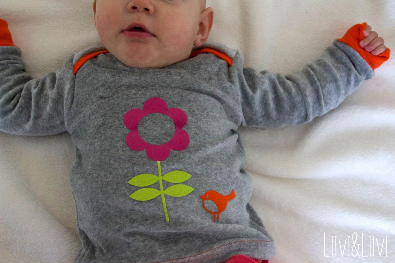 Baby-Basic-Shirt Schnittmuster mit amerikanischem Ausschnitt Gr. 50-92 - Sewando