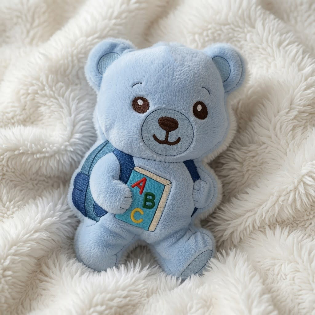 Stickdatei Teddy Freddy mit Ranzen / Schulkind Set 2698 – Sewando