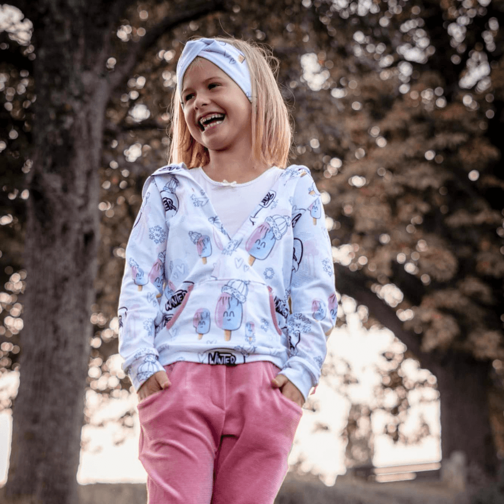 Schnittmuster Mini Hoodie bequem Gr. 104 - 164 - Sewando