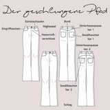 Schnittmuster High Waist Schlag Jeans "Der geschlungene Pfad" Damen Gr. 16 - 31