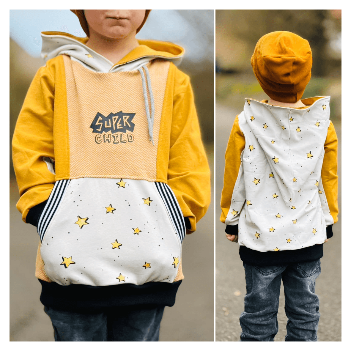 Schnittmuster Pullover Hoodie Bexx Gr. 80 bis 152 - Sewando