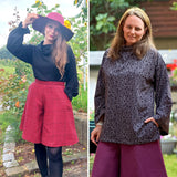 Schnittmuster Pullover HAZEL | weite Ärmel, Rollkragen, Seitenschlitze | Gr. 34-48 (PDF)