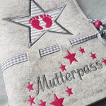 Stickdatei Mutterpass Stern Babyfüsse Baby Füsse Set 409 - Sewando