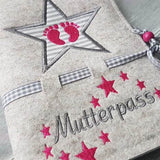 Stickdatei Mutterpass Stern Babyfüsse Baby Füsse Set 409 - Sewando