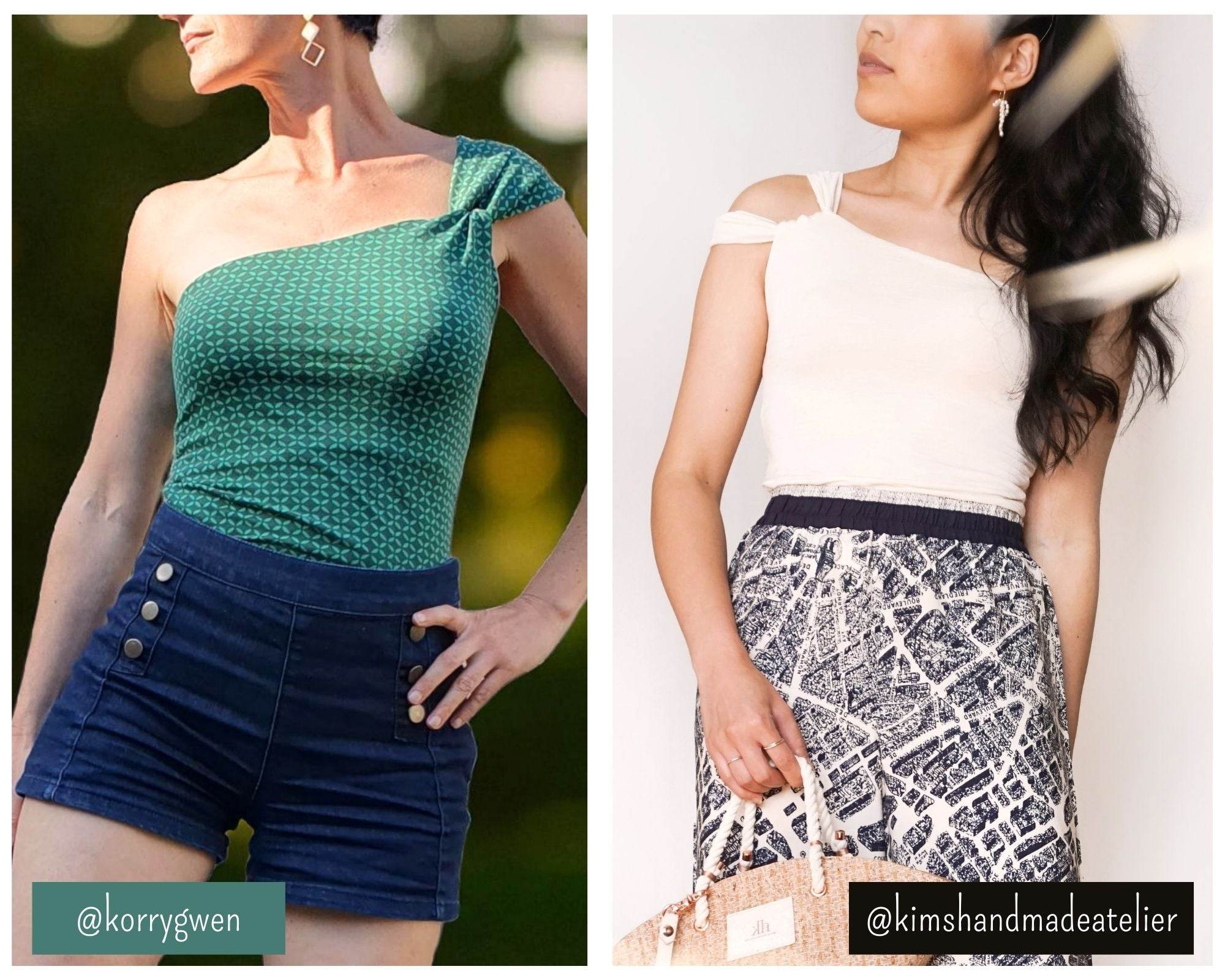 Asymmetrisches One-Shoulder Top - EDDA - Gr. 32 - 54 - Sewando