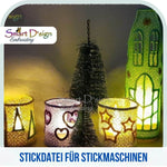 FSL STICKDATEI SET -TEELICHTER mit KIRCHE - Sewando
