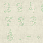 Stickdatei Schrift ab ca. 60mm Set 617 Doodle Applikation Buchstaben Zahlen - Sewando