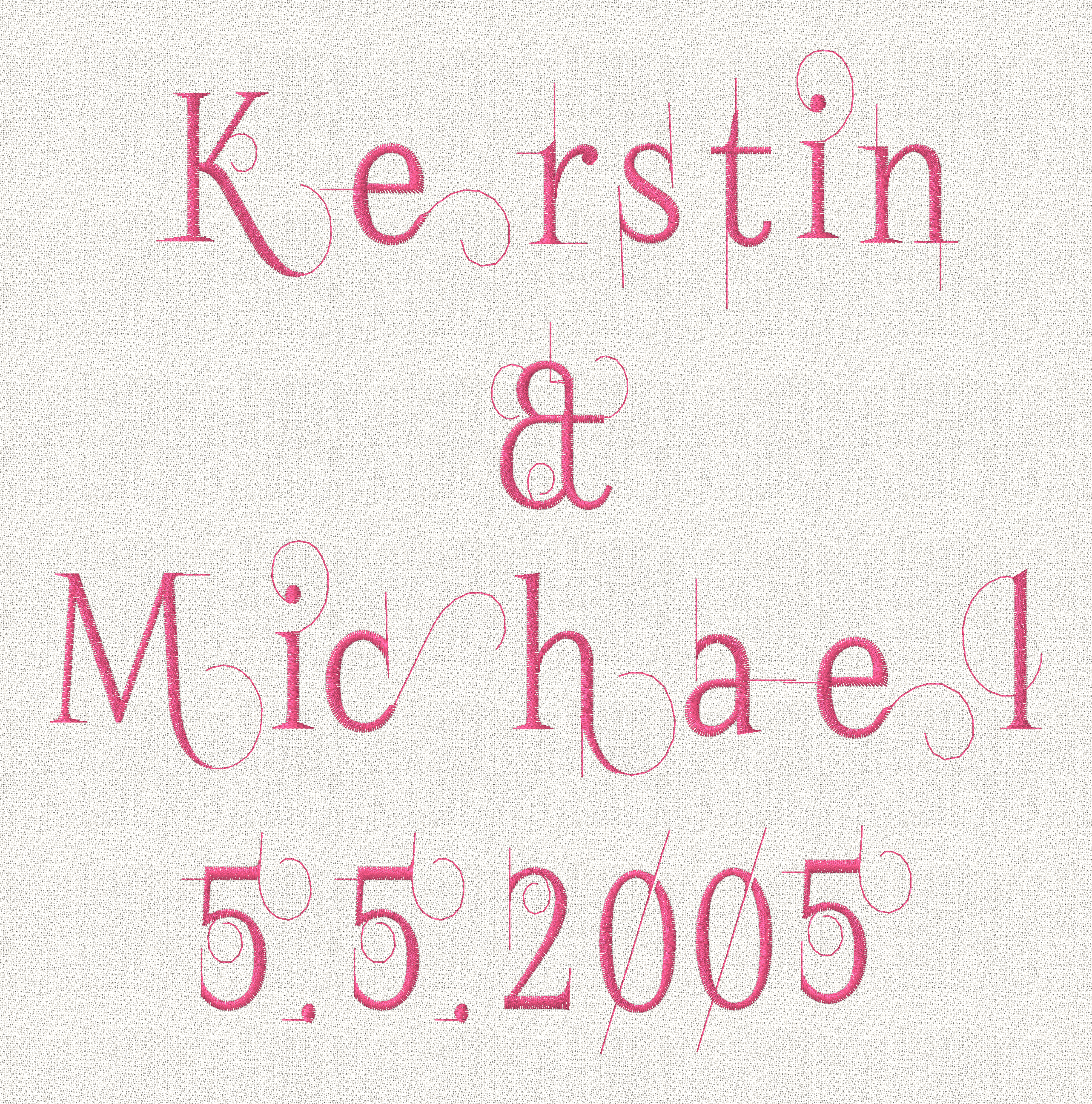 Stickdatei Schrift ca.3cm Buchstaben und Zahlen Set 2519 - Sewando