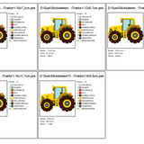 Traktor Stickdatei gefüllt