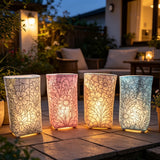 Stickdatei Lichtbeutel mit Blumen Mylar Folie Untersetzer  Set 2685