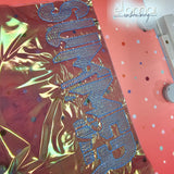 Stickdatei SUMMER Vibes Schriftzug mit Stickfolie (Mylar) in 4 Größen 13x18-20x30 inkl. Anleitung