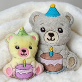 Stickdatei Teddy Bruno mit Kuchen / Geburtstag Set 2697