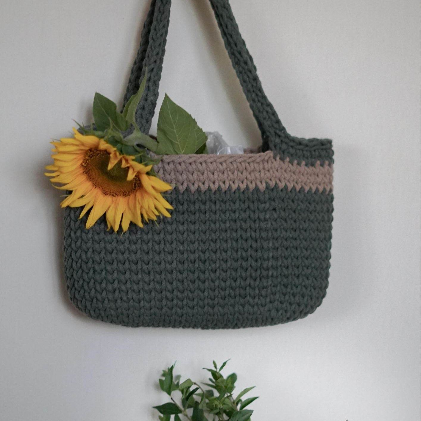 PDF DEUTSCHE Häkelanleitung Tasche Shopper Umhängetasche, Schultertasche, Strandtasche, Einkaufstasche - Sewando