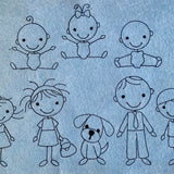 Stickdatei Strichmännchen Familie Set 196 - Sewando
