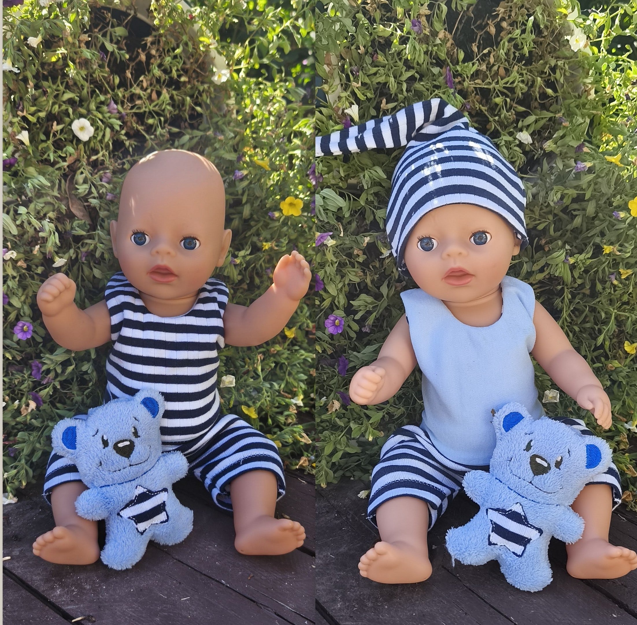 Stickdatei Puppenkleidung für Baby Puppe ca. 36 cm Set 2571 - Sewando