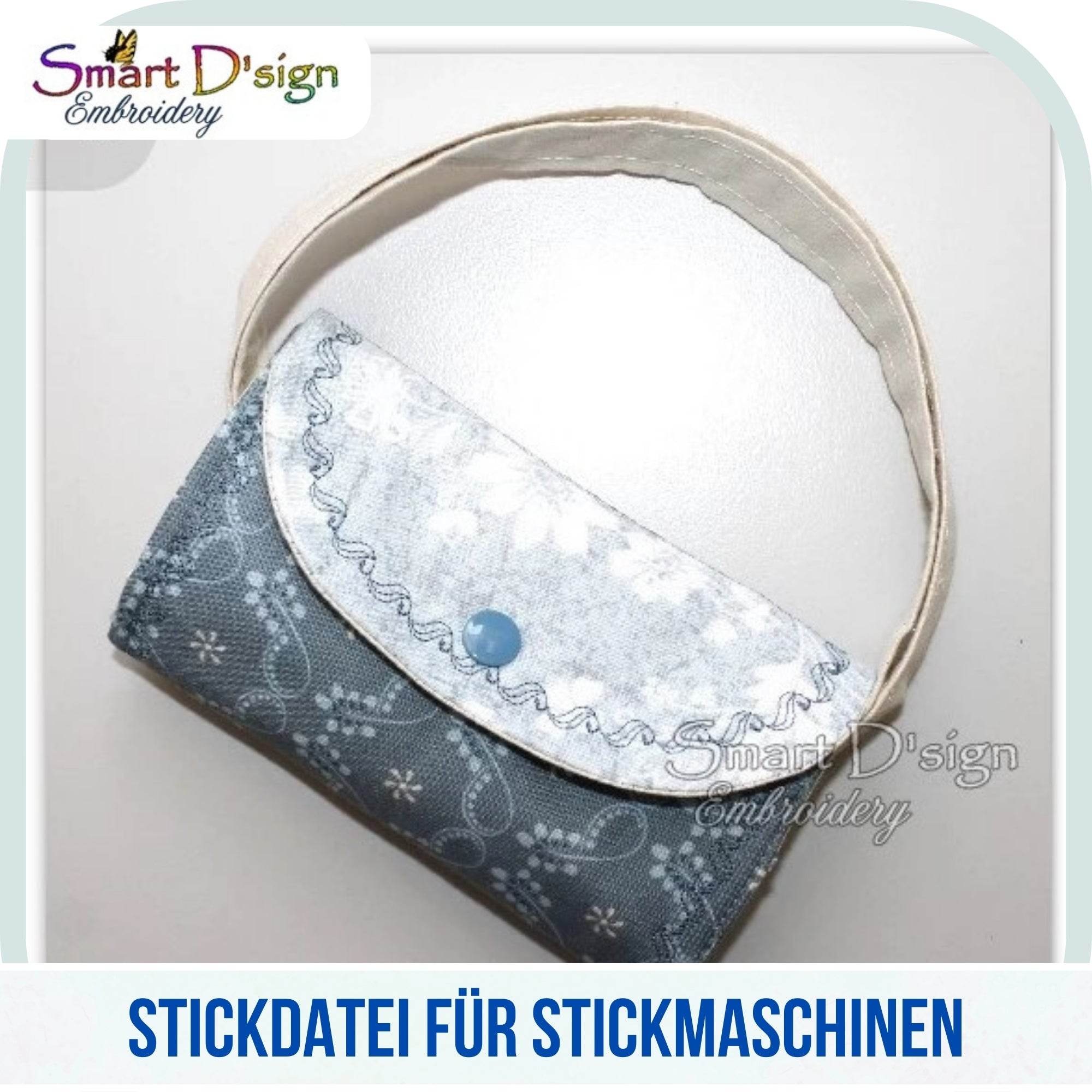 ITH Stickdatei für AUFSATZTTASCHE Wellen - mit Ann's MARKTTASCHE Nähanleitung - Sewando
