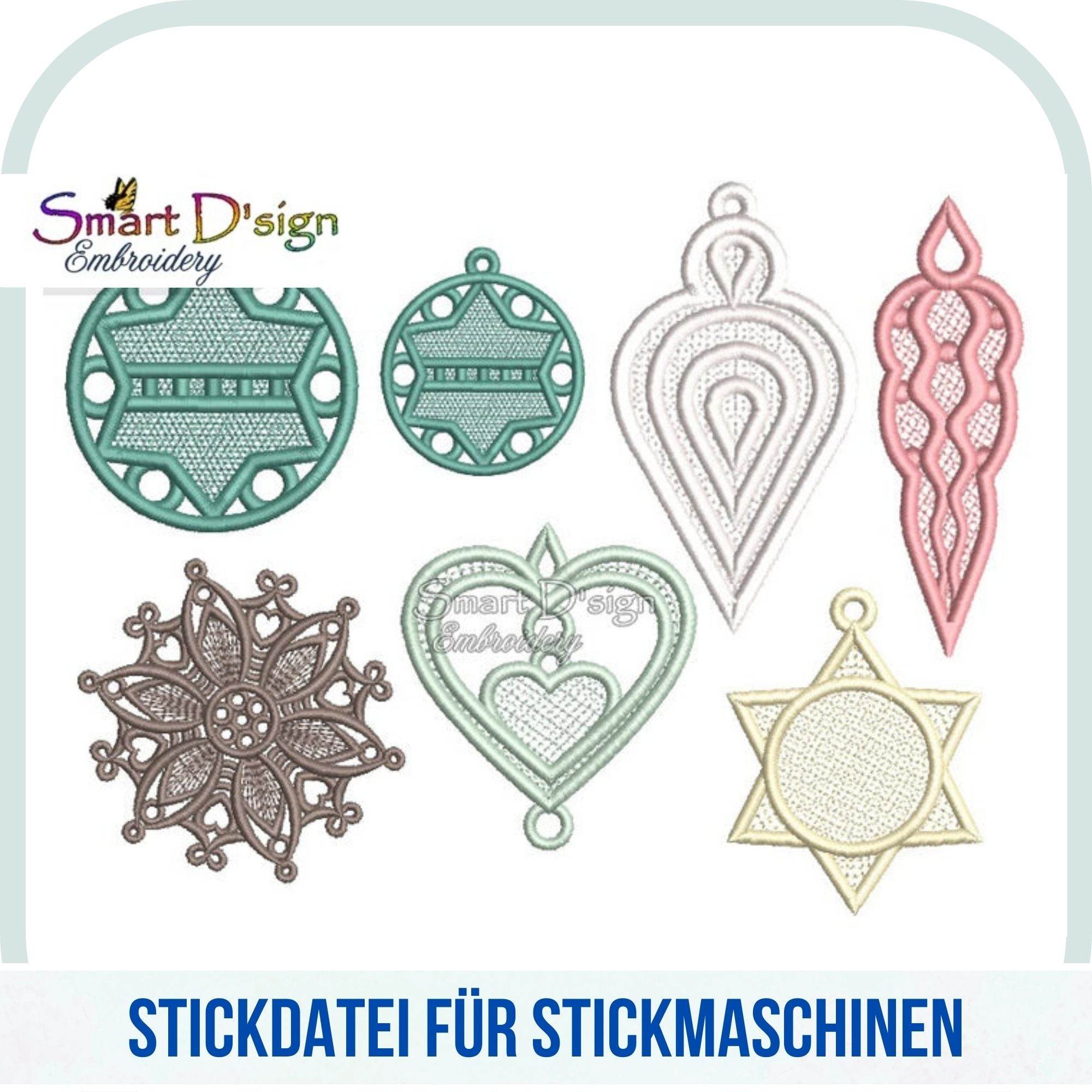 FSL STICKDATEI - WEIHNACHTSBAUMANHÄNGER SET - Sewando