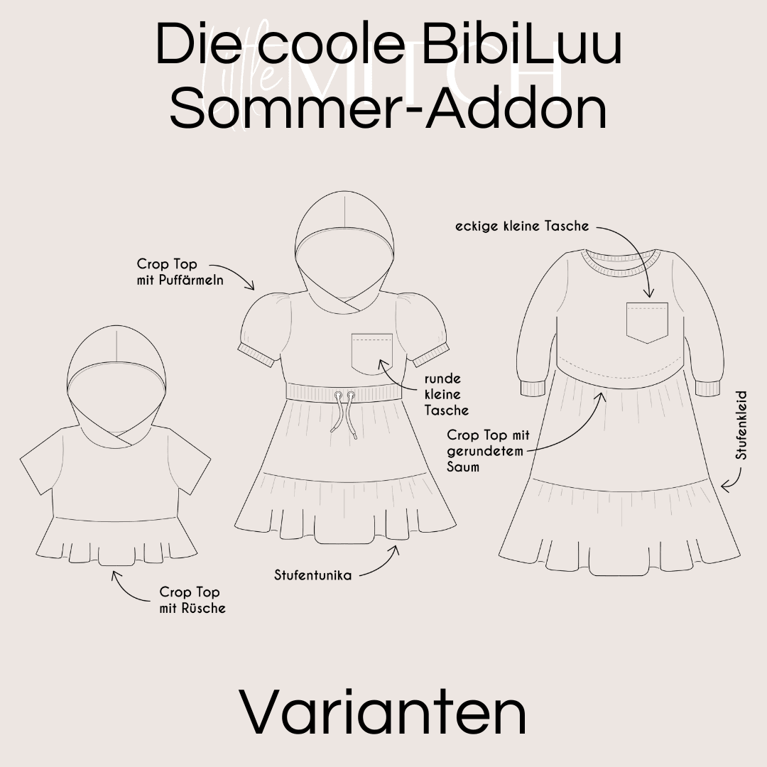 Bibi Luu Sommer-Addons Schnittmuster Gr. 80-140 - Sewando
