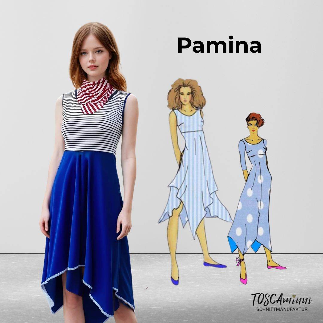 Schnittmuster Jerseykleid Pamina Gr. 34-54 - A4/A0-Datei - Sewando