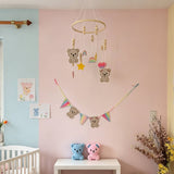Stickdatei Mobile Set mit Teddy, Regenbogen, Herz und Stern  – In the Hoop Set 26116