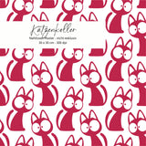 Katzenkoller – Nahtloses digitales Stoffmuster mit Comic-Katzen & Kulleraugen (JPG, 30 x 30 cm, 300 DPI)