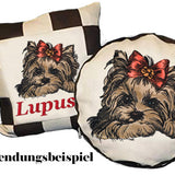 Stickdatei Applikation Yorkshire Terrier "Lisa" - realistisch - FÜR HELLE & DUNKLE STOFFE