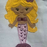 Stickdatei Doodle Meerjungfrau mit Blume, Applikation Set 738 / 4 - Sewando