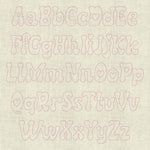 Stickdatei 3D Retro Buchstaben und Zahlen mit Herz ca. 5cm Set 967 - Sewando