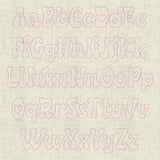 Stickdatei 3D Retro Buchstaben und Zahlen mit Herz ca. 5cm Set 967 - Sewando