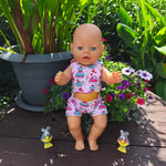 Stickdatei Bademode Puppenkleidung für Baby Puppe ca. 43cm Set 2555 - Sewando