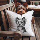 Stickdatei Yorkshire Terrier "Charly"- realistisch - FÜR HELLE STOFFE