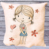 Stickdatei Cute Girl mit Rock 2 Set 2559 - Sewando