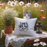 Stickdatei Katze "Heidi" - realistisch - FÜR HELLE STOFFE