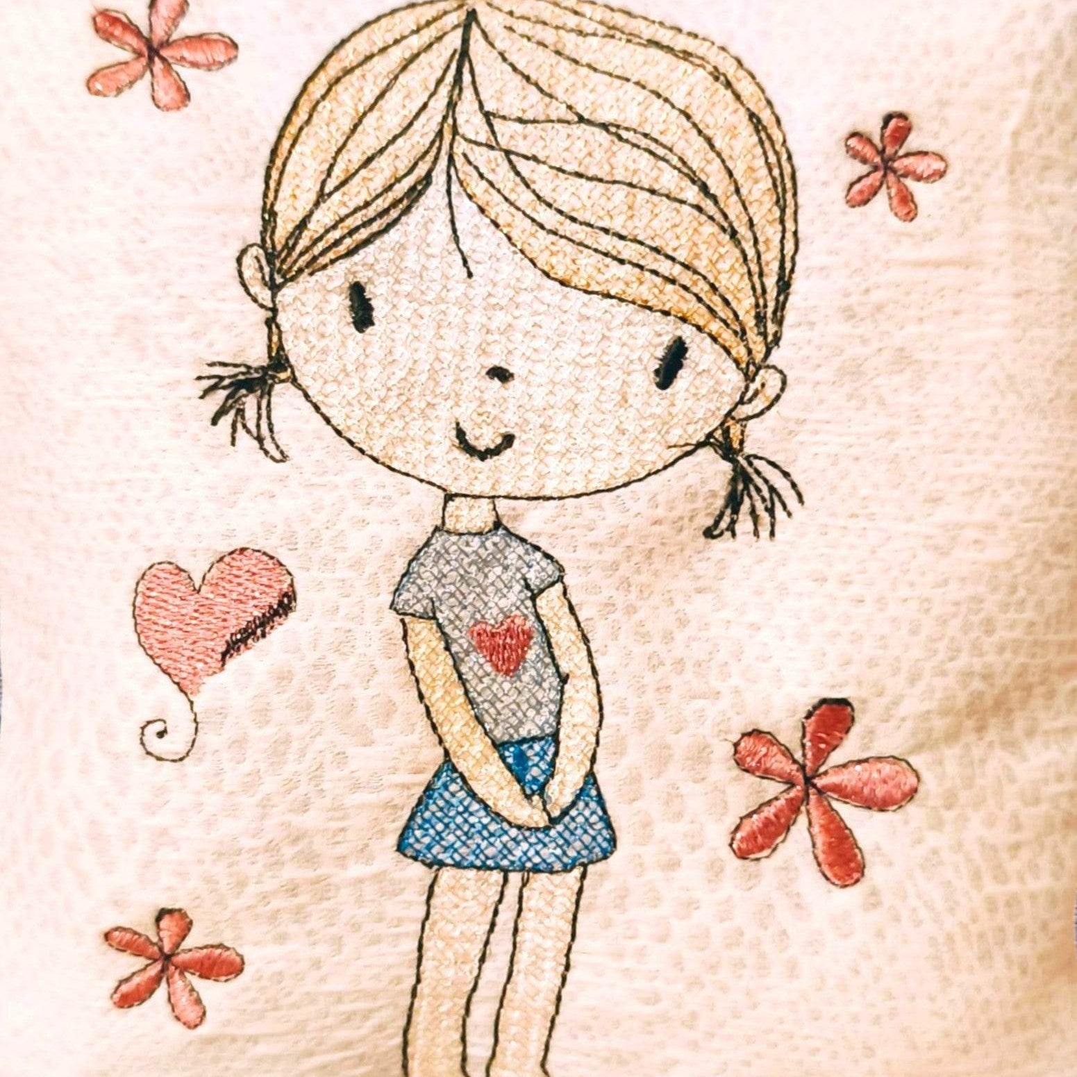 Stickdatei Cute Girl mit Rock 2 Set 2559 - Sewando