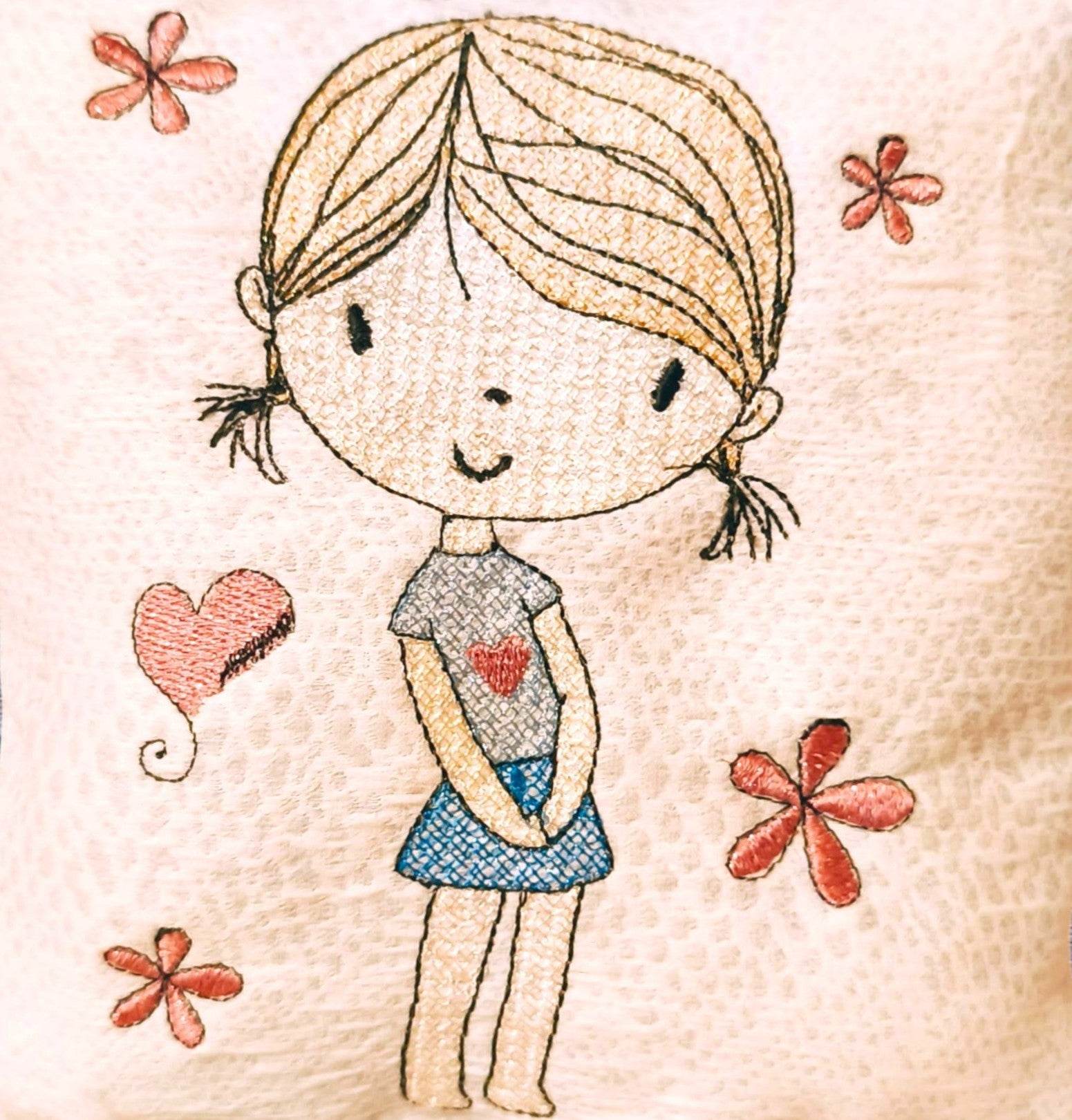 Stickdatei Cute Girl mit Rock 2 Set 2559 - Sewando