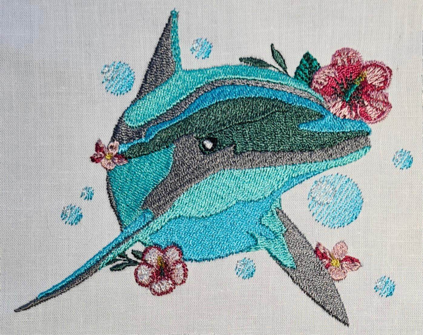 Delfin Stickdatei – ein Hauch von Ozean für deine Stickmaschine - Sewando