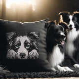 Stickdatei Applikation Border Collie "Vera" - realistisch - FÜR HELLE & DUNKLE STOFFE