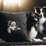 Stickdatei Applikation Australian Shepherd "Bruno"- realistisch - FÜR HELLE & DUNKLE STOFFE
