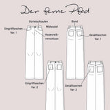 Schnittmuster Mid Waist Palazzo Jeans "Der ferne Pfad" Damen Gr. 32 - 62
