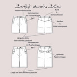 Schnittmuster Shorts „Barfuß durchs Blau“ Damen Gr. 32 - 62