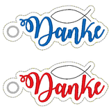 Stickdatei - Anhänger DANKE Fisch / ICHTYS - Sewando