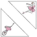 Stickdatei - Leseecken / Lesezeichen, 24 Motive (Single Line) - Sewando