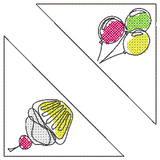 Stickdatei - Leseecken / Lesezeichen, 24 Motive (Single Line) - Sewando