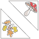 Stickdatei - Leseecken / Lesezeichen, 24 Motive (Single Line) - Sewando