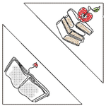Stickdatei - Leseecken / Lesezeichen, 24 Motive (Single Line) - Sewando