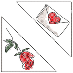 Stickdatei - Leseecken / Lesezeichen, 24 Motive (Single Line) - Sewando