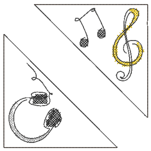 Stickdatei - Leseecken / Lesezeichen, 24 Motive (Single Line) - Sewando