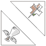 Stickdatei - Leseecken / Lesezeichen, 24 Motive (Single Line) - Sewando